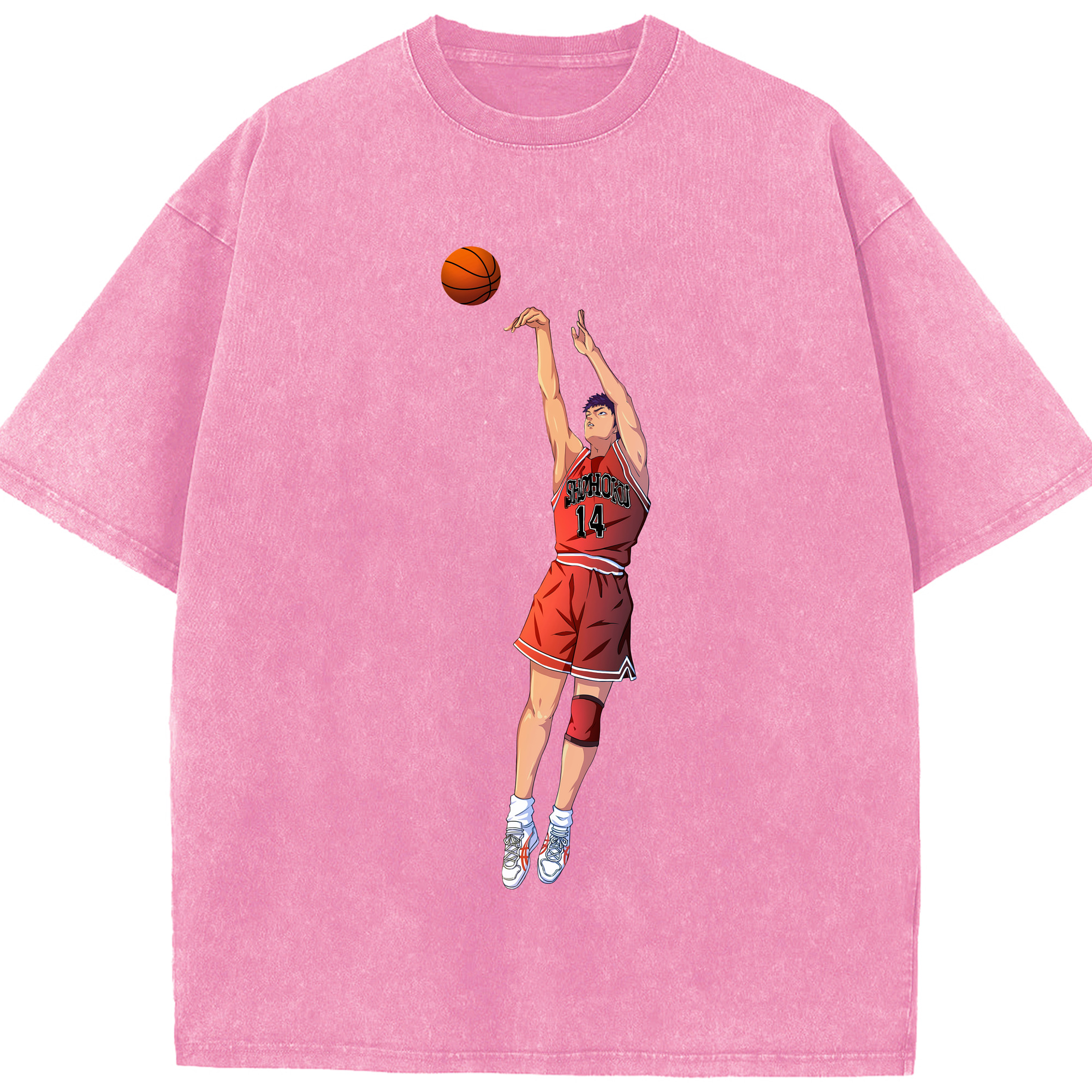 （画像用） SLAM DUNK／スラムダンク 綿100% ヴィンテージ風 半袖Tシャツ（フロントプリント）